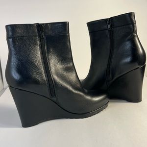 Aldo Drouillard 97 black Leather wedge Ankle Boots
